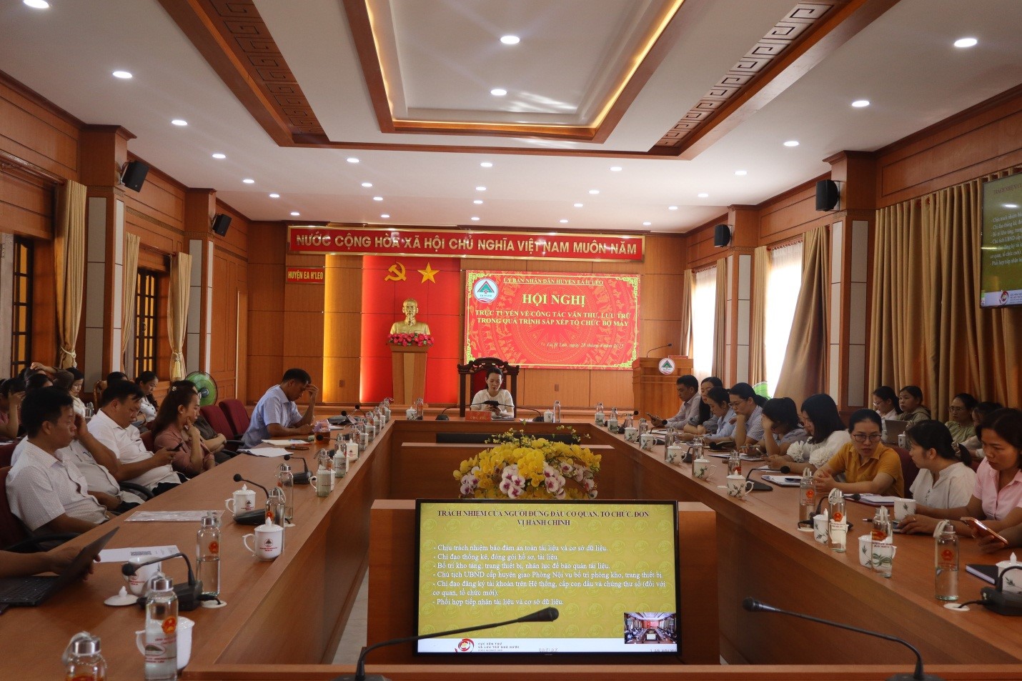 Hội nghị trực tuyến về công tác văn thư, lưu trữ trong quá trình sắp xếp, tổ chức bộ máy