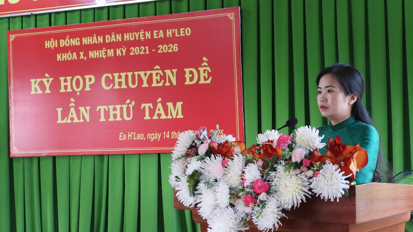 Kỳ họp chuyên đề lần thứ VIII, HĐND huyện Ea H’Leo khóa X nhiệm kỳ 2021 – 2026