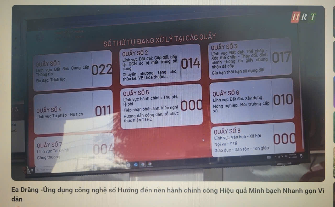 Xã Ea Drăng – Chung tay xây dựng nền hành chính phục vụ, hiện đại, gần dân