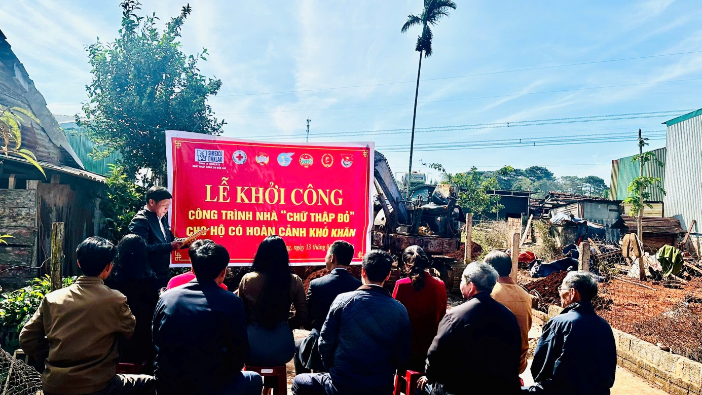 Xã Ea Drăng  khởi công xây dựng 02 nhà “ Chữ thập đỏ”