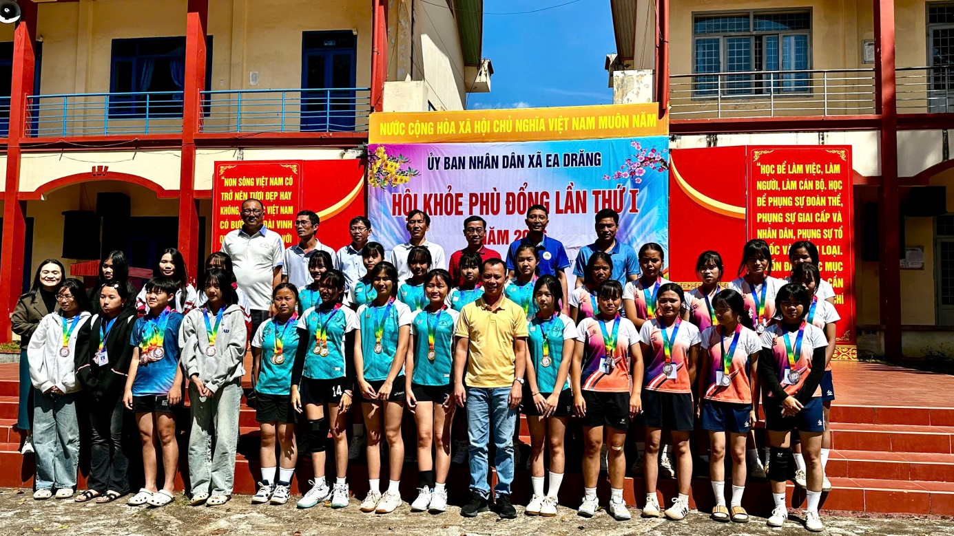 Xã Ea Drăng trao giải Giai đoạn 1 Hội khỏe Phù Đổng lần thứ I,  năm 2026