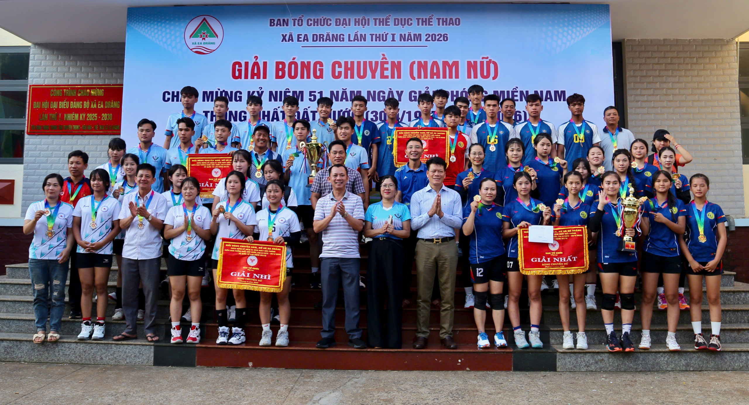 Bế mạc Giải bóng chuyền (nam, nữ) chào mừng kỷ niệm 51 năm ngày  Giải phóng miền Nam, thống nhất đất nước (30/4/1975- 30/42026)  và Quốc tế lao động 1/5