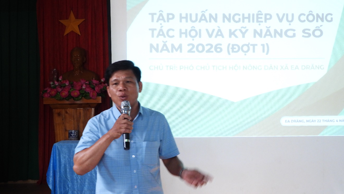 Hội Nông dân xã Ea Drăng tổ chức hội nghị tập huấn chuyển đổi số