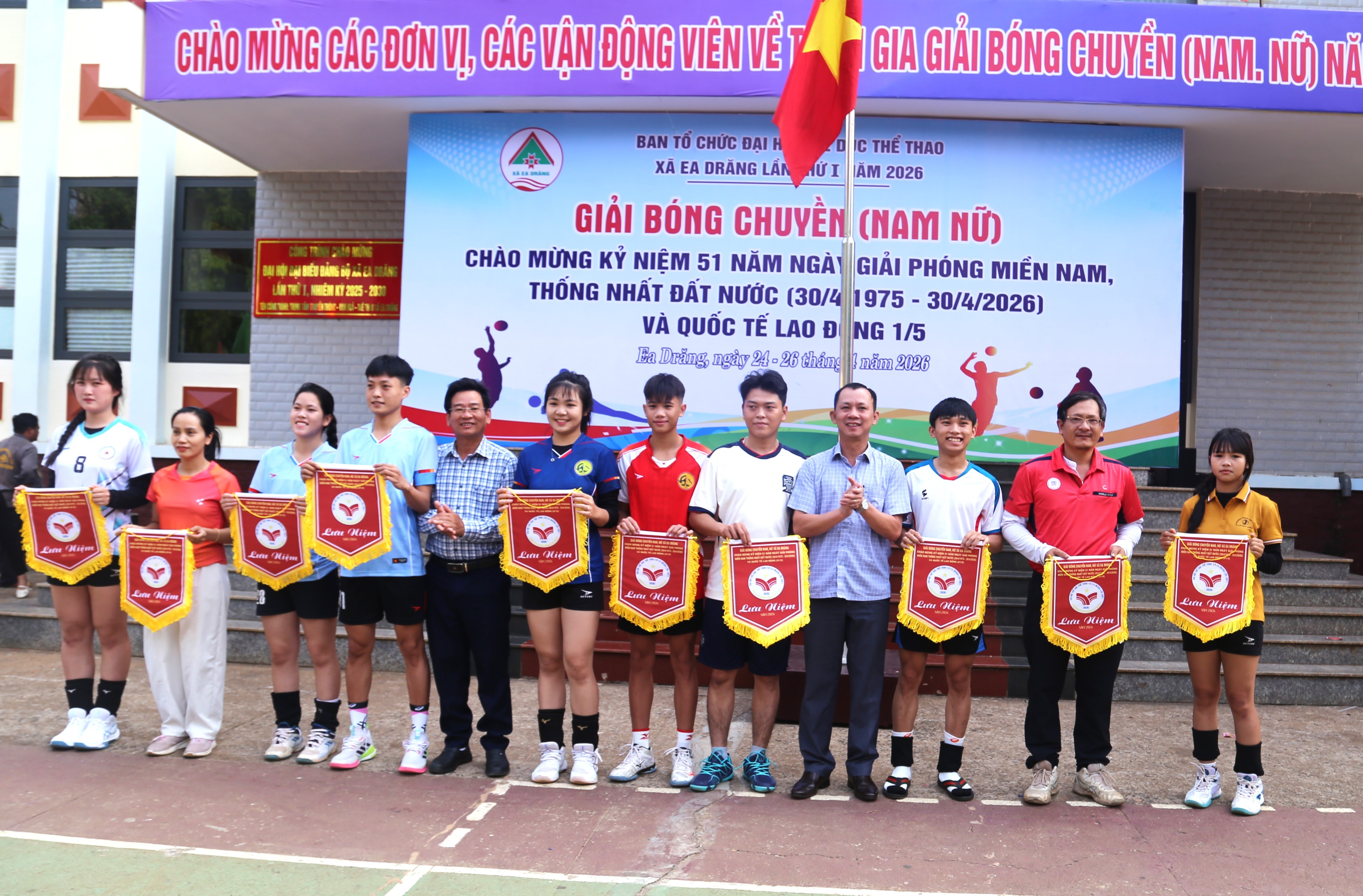 Giải bóng chuyền (nam, nữ) chào mừng kỷ niệm 51 năm ngày Giải phóng miền Nam, thống nhất đất nước (30/4/1975- 30/42026) và Quốc tế lao động 1/5