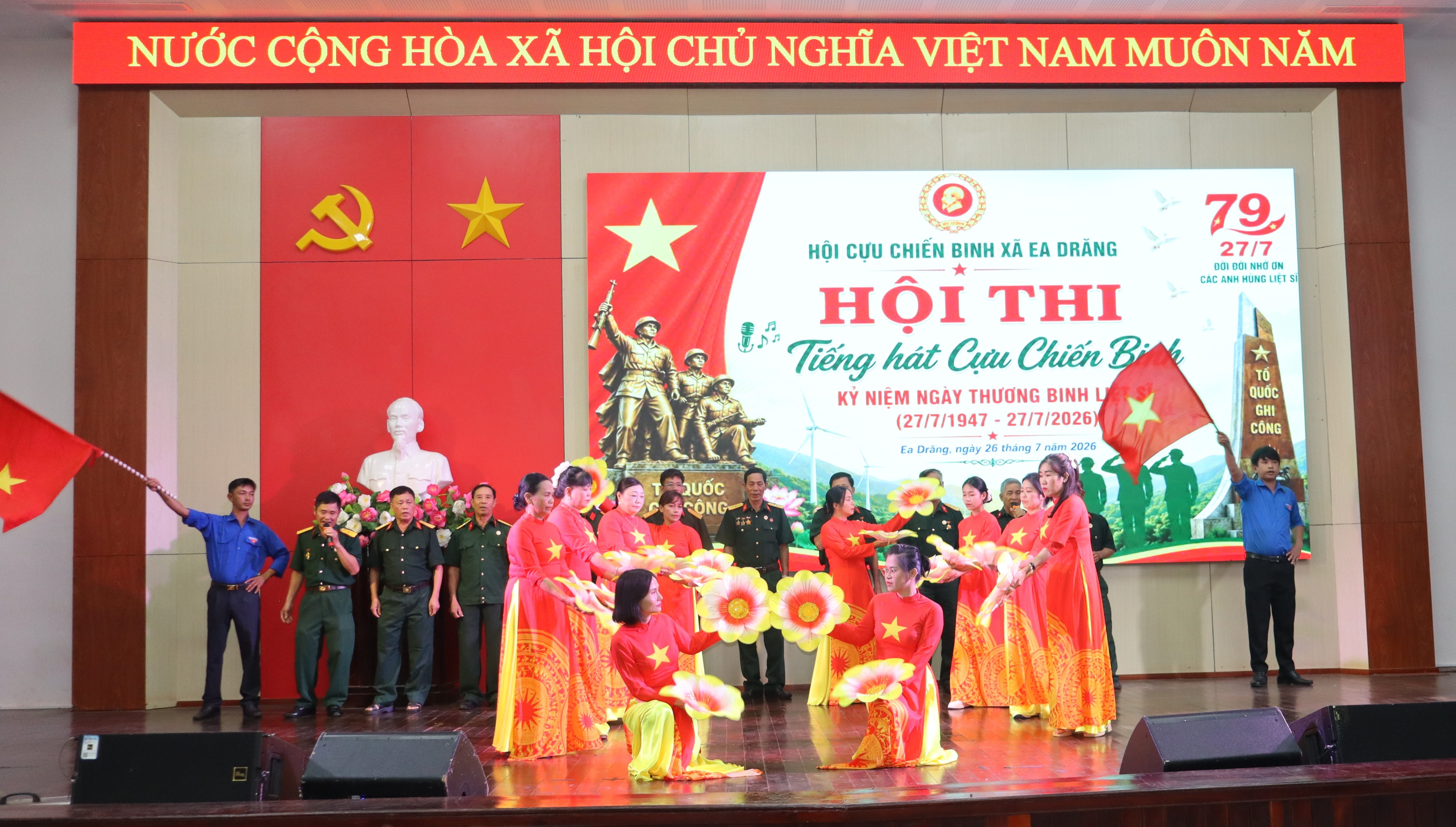 Hội Cựu chiến binh xã Ea Drăng tổ chức Hội thi “Tiếng hát Cựu chiến binh”, lan tỏa truyền thống cách mạng