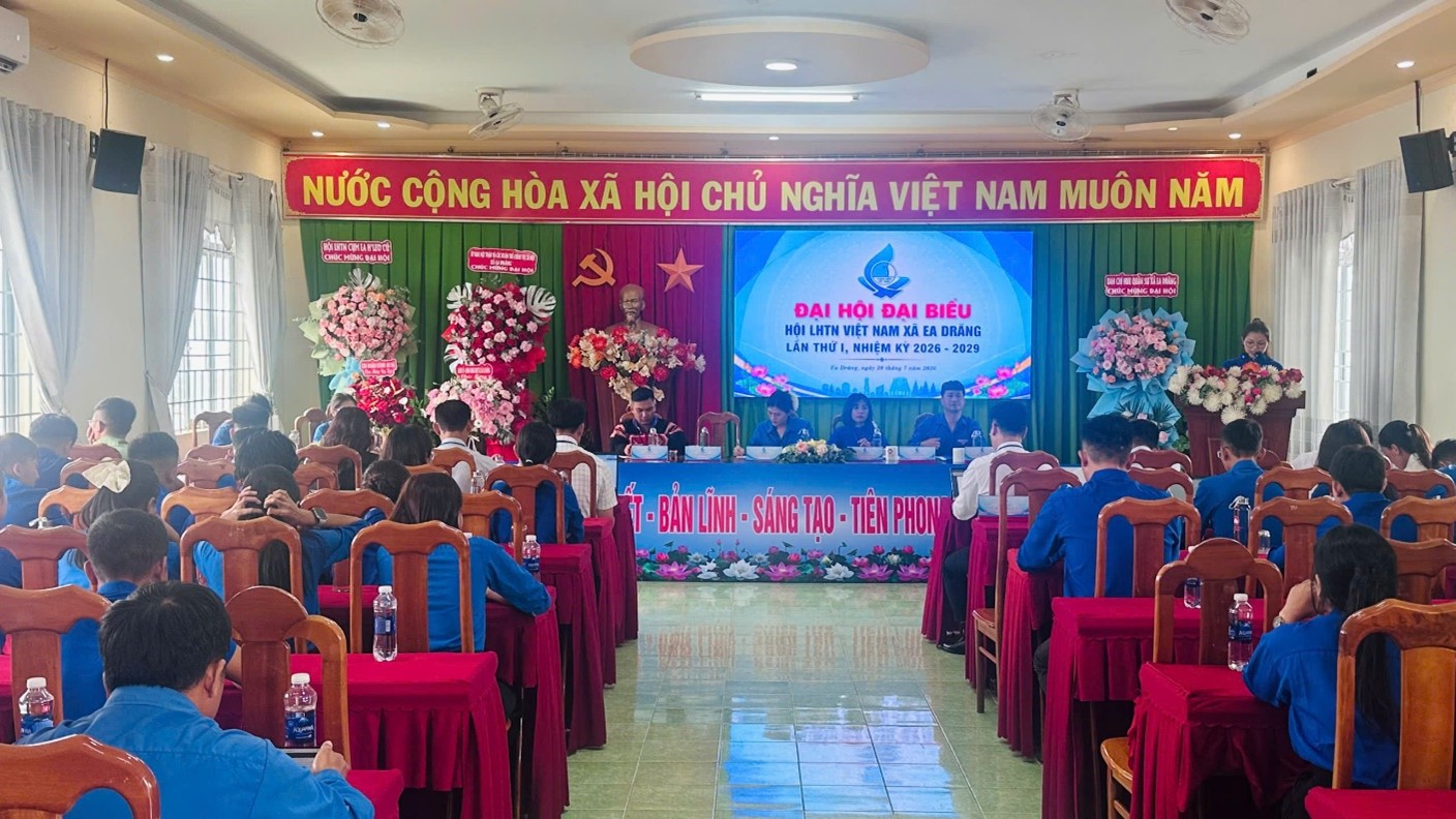 Đại hội Đại biểu Hội LHTN VN xã Ea Drăng lần thứ I,  nhiệm kỳ 2026 – 2029 thành công tốt đẹp