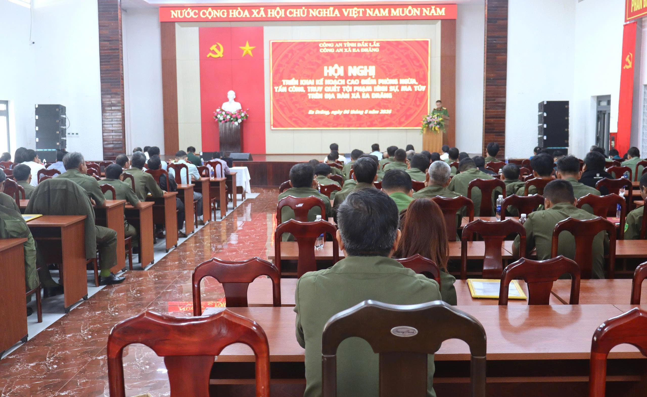 Xã Ea Drăng triển khai cao điểm phòng ngừa, tấn công, trấn áp tội phạm hình sự, ma túy