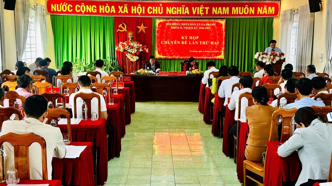 Kỳ họp Chuyên đề thứ Hai HĐND xã Ea Drăng khóa II, nhiệm kỳ 2026 – 2031